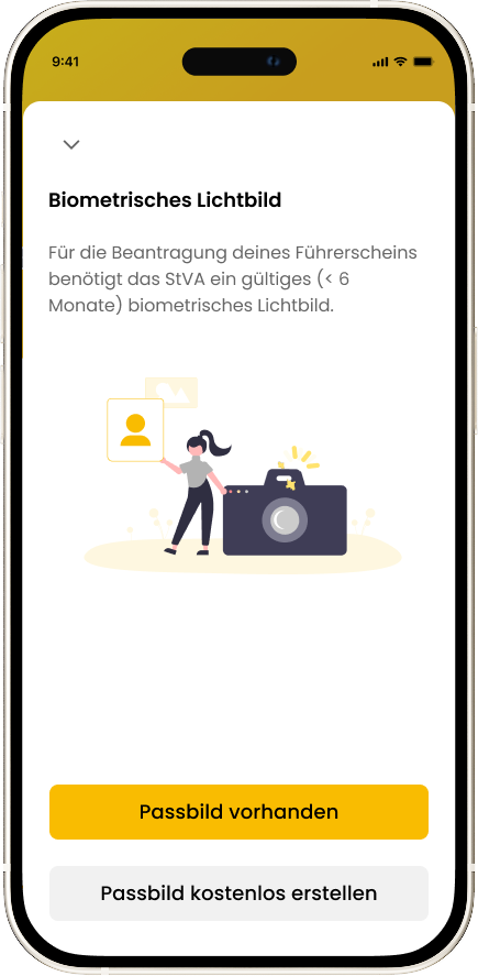 Biometrisches Lichtbild App Screenshot